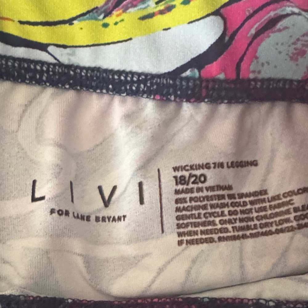 Livi Active for Lane Bryant Swirl Pattern Leggings sz 18/20 - Picture 2 of 2